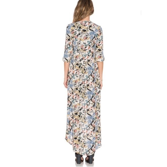 KNOT SISTERS MORRISON KIMONO FLORAL BUTTON FROM HI LOW BOHO 3/4 SLEEVE DRESS XS - Picture 5 of 14